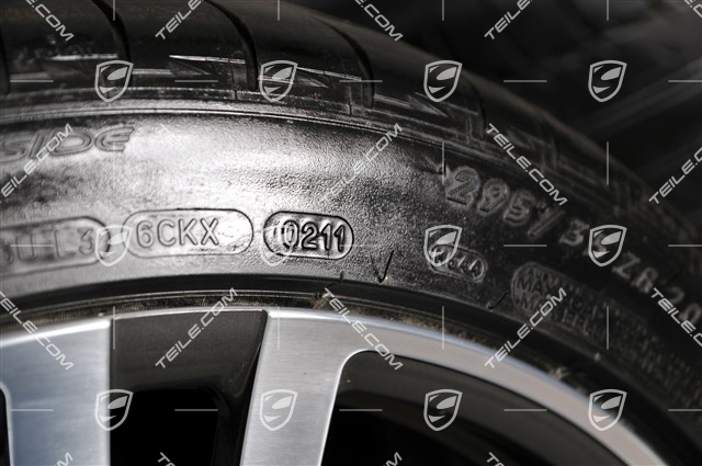 20" summer wheel set  Turbo II, wheels 9,5 J x 20 ET 65 + 11 J x 20 ET 68 + tyres 255/40 ZR 20 + 295/35 ZR20, w/o TPMS