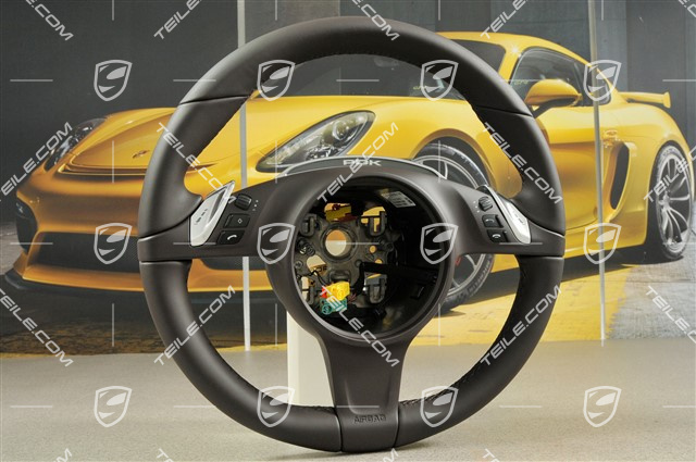 Steering wheel, PDK transmission, smooth leather, Sport Chrono, espresso Steering wheel, PDK transmission, smooth leather, Sport Chrono, espresso