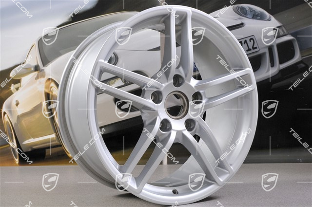19" disc wheel rim set Carrera, 8,5J x 19 ET54 + 11J x 19 ET48, Brilliantsilver