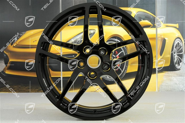 18" felga Macan S, 8J x 18 ET21, czarny wysoki połysk