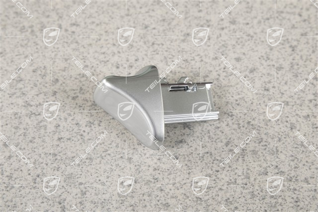 Seat tilting handle / control button, Galvano silver, R Seat tilting handle / control button, Galvano silver, R