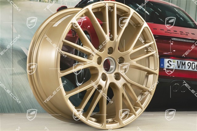 21-inch Panamera Exclusive Design Sport wheel rim, 9,5J x 21 ET71, aurum satin mat