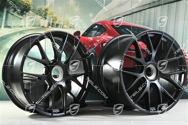 GT4 RS / Spyder RS 20" Magnesium wheel set, 8.5J x 20 ET61 + 11J x 20 ET50, black silk matt