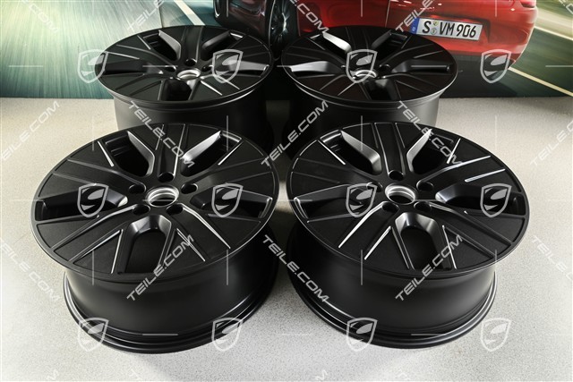 20" Turbo Aero wheel set, 9J x 20 ET54 + 11J x 20 ET60, in satin black