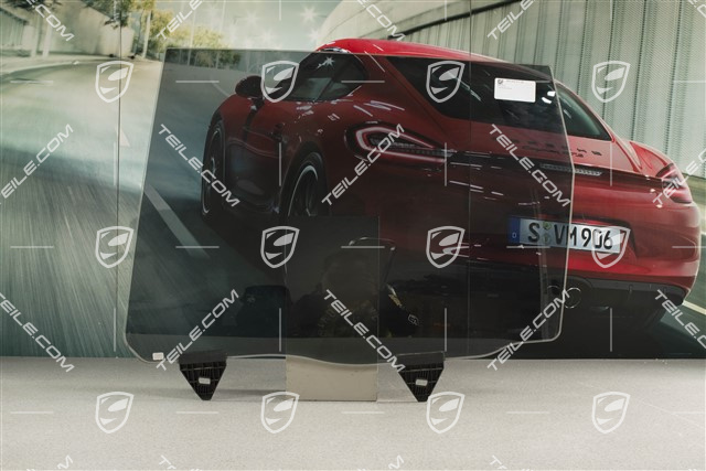 Rear door glass, metallized, L
