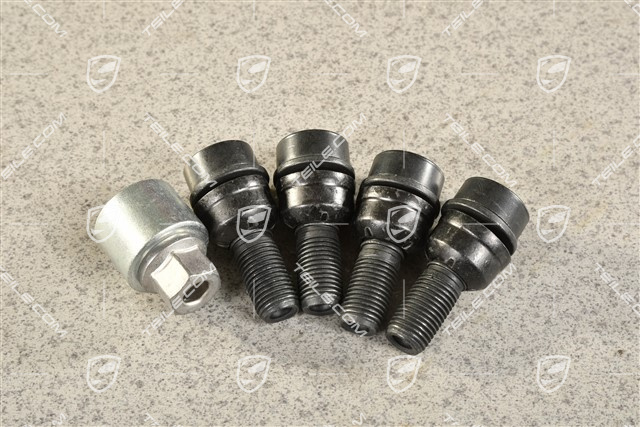 Diebstahlsicherung Radschrauben inkl. Adapter, Schwarz