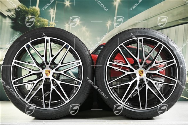 22-inch Cayenne Coupé RS Spyder Design summer wheel set, rims 10J x 22 ET48 + 11,5J x 22 ET52 + NEW Pirelli P Zero summer tyres 285/40 R22 + 315/35 R22, with TPMS