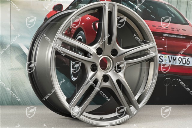 20" Felga Panamera Turbo, 10,5J x 20 ET71, do kół zimowych, Platinum satynowy mat
