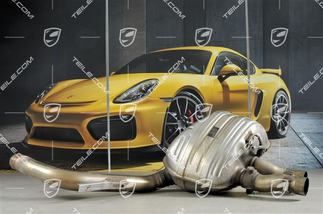 Rear muffler with tail pipe, 4.8L Turbo 368/382/397/404/419KW, R Rear muffler with tail pipe, 4.8L Turbo 368/382/397/404/419KW, R