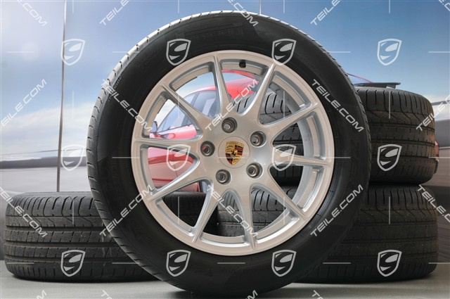 18" Panamera S Sommerräder Satz, Felgen 8J x 18 ET59 + 9J x 18 ET53 + Reifen Pirelli P-Zero 245/50 R18 + 275/45 R18