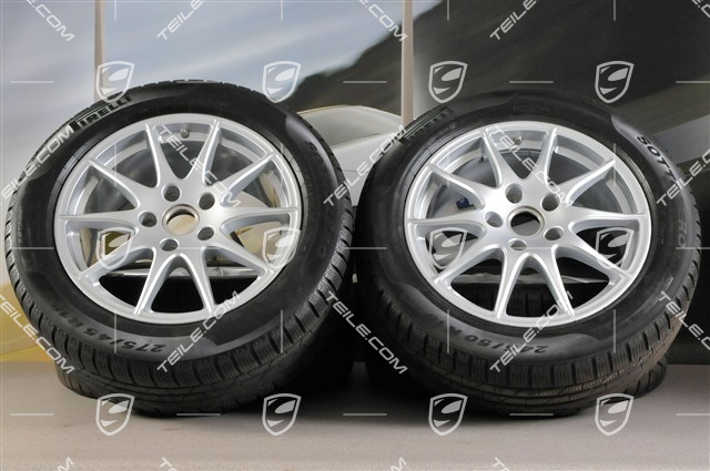 18-inch Panamera S winter wheel set, 8J x 18 ET 59 + 9J x 18 ET 53 + tyres 245/50 R18 + 275/45 R18, with TPM