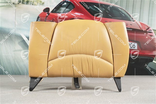 Notsitzrückenlehne / Rücksitz / Rückenlehne, Raffleder, Kaschmirbeige, Coupe/ Targa, L