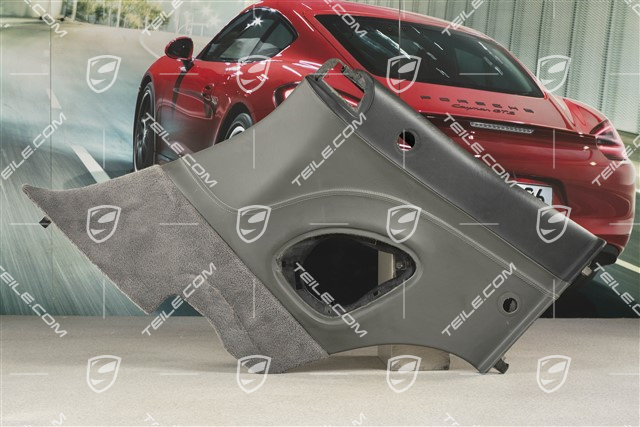 Seitenwandverkleidung, Leder, schwarz/steingrau, Cabrio, R