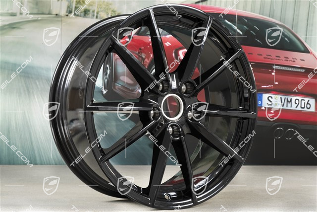 20-inch wheel rim Carrera S, 8,5J x 20 ET53, black high gloss