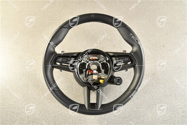 Multifunction steering wheel, PDK, Leather, Black