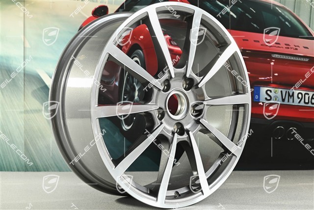 20-inch wheel rim set Carrera Classic, 8J x 20 ET57 + 10J x 20 ET45, titanium dark