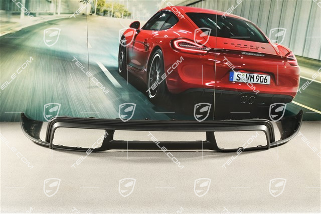 Turbo, Rear bumper lower cover / diffuser, Black matte