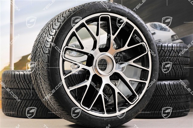 20" Turbo S central locking winter wheel set for Turbo S, wheels 8,5J x 20 ET51 + 11J x 20 ET59 + NEW Michelin Pilot Alpin PA4 winter tyres 245/35 R20+295/30 R20, TPMS
