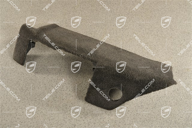 Seat frame velour trim, Black, R