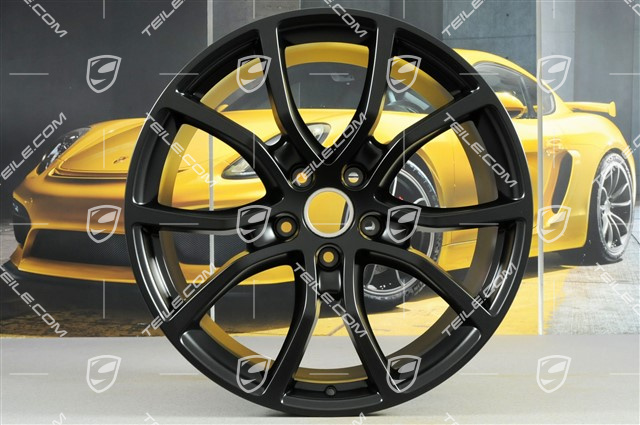 21-inch wheel rim set Cayenne Exclusive Design, 11J x 21 ET58 + 9,5J x 21 ET46, black satin-mat