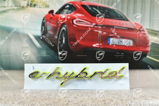 Logo "e-hybrid", Chrom, lateral, L