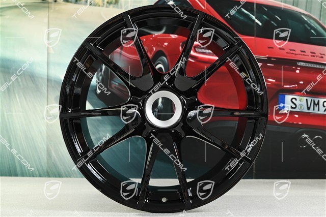 19-inch GT3RS 4.0L / GT2RS wheel rim, central locking, 12J x 19 ET48, black high gloss