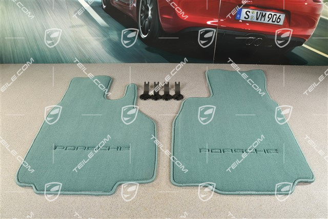 Fußmatten-Set, 2-teilig (996 und 986), Nephritegrün, UK-Version / RHD