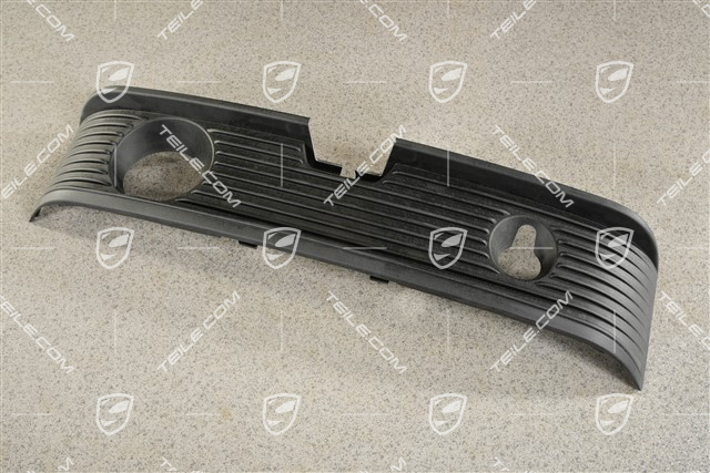 Cover trim, Front bumper center, ACC + Night Vision, Black matte