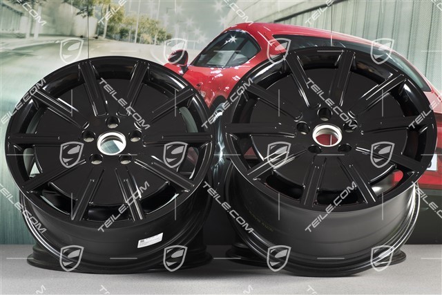 20" Taycan Sport Aero Felgensatz, 9J x 20 ET54 + 11J x 20 ET60, schwarz hochglanz