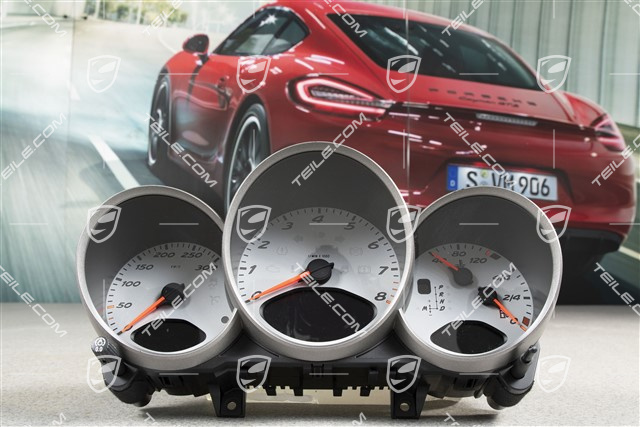Kombiinstrument komplett, Vulkangrau, Boxster S / Cayman S, PDK-Getriebe