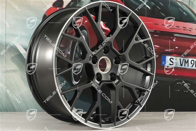 20+21-inch wheel rim set RS Spyder, rims: front 8,5J x 20 ET53 + rear 11,J x 21 ET67, black satin matt