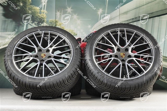 21" Cayenne COUPÉ RS Spyder winter wheels, complete set, 9.5J x 21 ET46 + 11.0J x 21 ET49 rims + Michelin Pilot Alpin 5 winter tyres 275/40 R21 + 305/35 R21, with pressure sensors