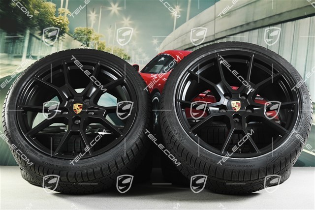 21" RS Spyder Design winter wheel set, rims 9,5J x 21 ET60 + 11,5J x 21 ET66 + NEW Continental Winter Contact TS860 S winter tyres 265/35 R21 + 305/30 R21, black satin matt