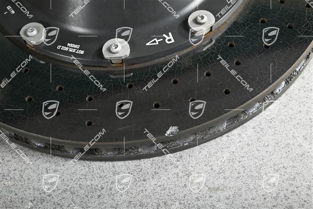 PCCB disc, R, slightly damaged