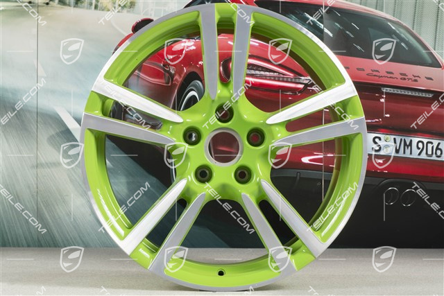 20" Felga Turbo II, 9,5J x 20 ET65, Lizard green