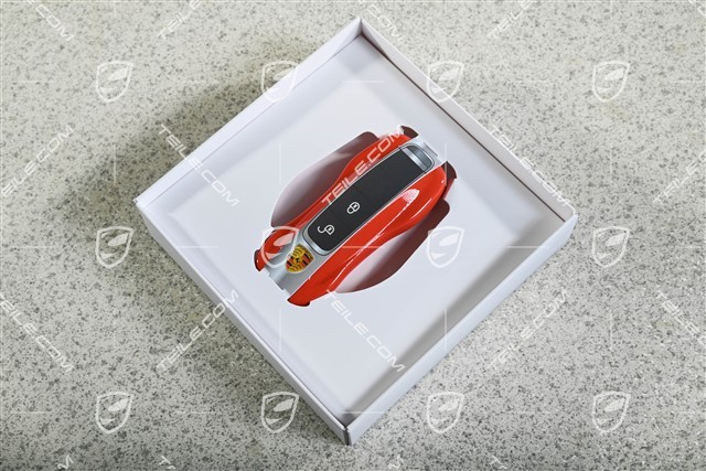 Vehicle key side faces / Key cap, Painted / lacquered, set Lava Orange