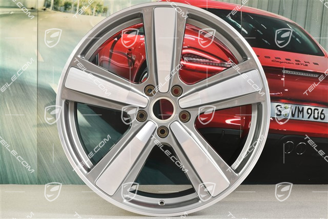 22-inch wheel rim, Exclusive Design Sport, 11,5J x 22 ET61, Platinum Silver