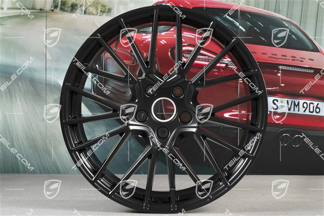 21" Felgensatz Cayenne RS Spyder, 11J x 21 ET49 + 9,5J x 21 ET46, für den Cayenne Coupé, schwarz seidenmatt