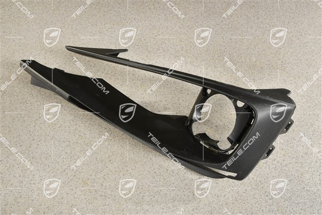 Disc / cover for front bumper retaining frame, Matt black, ACC, R
