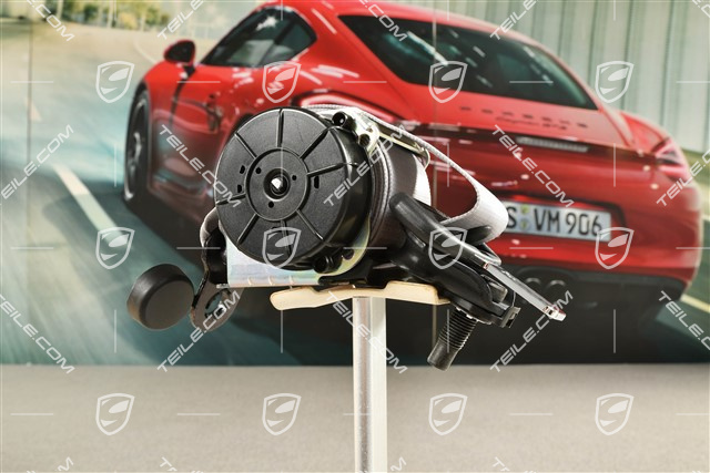 Coupe, Seat belt, rear, Silver, L=R