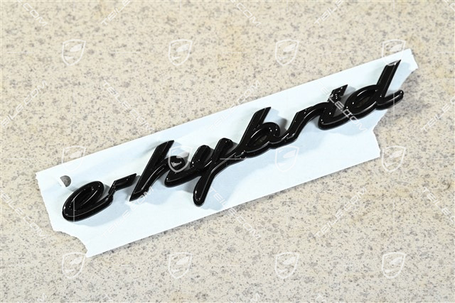 Emblem / logo "e-hybrid" Lateral, Glossy black, L