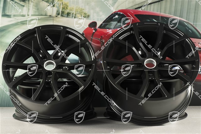 21-inch wheel rim set Cayenne Exclusive Design, 11J x 21 ET49 + 9,5J x 21 ET46, for Cayenne Coupé, satin matt