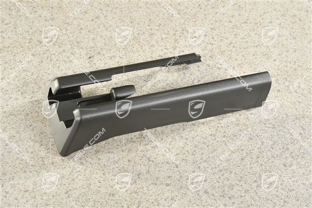 Seat rail cover, front, Black, L