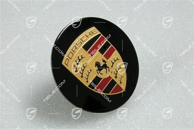 Radzierdeckel schwarz, konvex, farbiges Wappen Radzierdeckel schwarz, konvex, farbiges Wappen