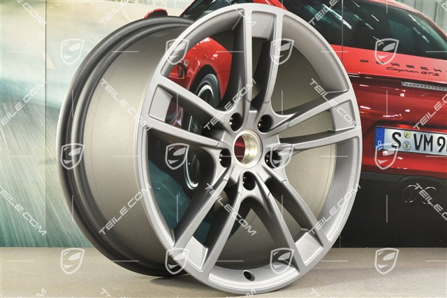 21-inch wheel rim, Cayenne Turbo Design, 11J x 21 ET58, Vesuvgrau