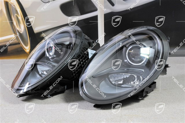 BiXenon Scheinwerfer, Innenblende in Schwarz, Turbo/GT3, Satz (L+R)
