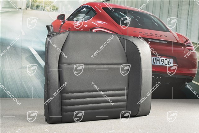 Back seat backrest, rear, leatherette, black, coupe, R