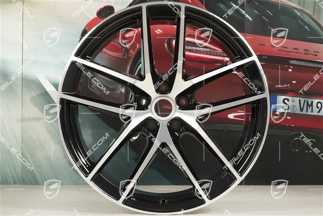 20-inch wheel rim set Macan S, 9J x 20 ET26 + 10J x 20 ET19, black