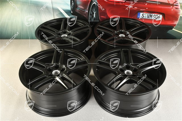 20-inch alloy wheel "Macan Turbo", 9J x 20 ET 26 + 10J x 20 ET19, BORBET, black satin mat