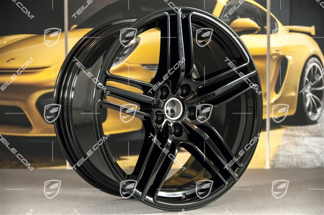 19"-inch alloy wheel Macan Design, 8J x 19 ET21 + 9J x 19 ET21, black high gloss